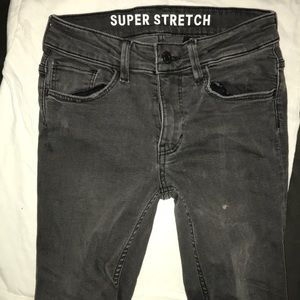 Boys charcoal distressed jeans